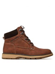 Jack&Jones Trzewiki Stratford 12257762 Brązowy. Brązowe botki sznurowane Jack&Jones, bez wzorów, ze skóry, bez obcasa, bez zapięcia. Za 379.99 zł.