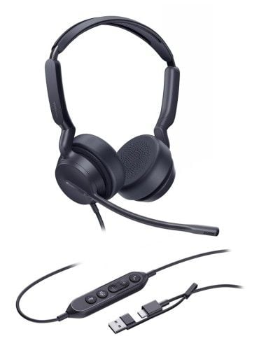 Yealink UH42 Dual Teams USB-C/A Zestaw słuchawkowy Przewodowa Opaska na głowę Połączenia/muzyka USB Type-C / USB Type-A Czarny. Czarne słuchawki bezprzewodowe yealink. Za 190.99 zł.