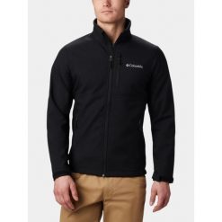 Kurtka Softshell Męska Columbia Ascender. Czarne kurtki Columbia, m, bez wzorów, z materiału, bez kaptura. W wyprzedaży za 375.95 zł.