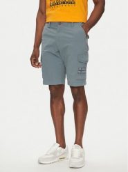 Napapijri Szorty materiałowe N-Horton NP0A4HOS Niebieski Regular Fit. Niebieskie szorty Napapijri, m, bez wzorów, z bawełny. Za 299.99 zł.