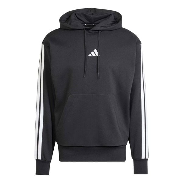 Bluza Adidas Sport M 3S Fl Hd Dorosłych. Czarne bluzy z kapturem Adidas, m, bez wzorów, z bawełny, z kapturem. Za 200.99 zł.