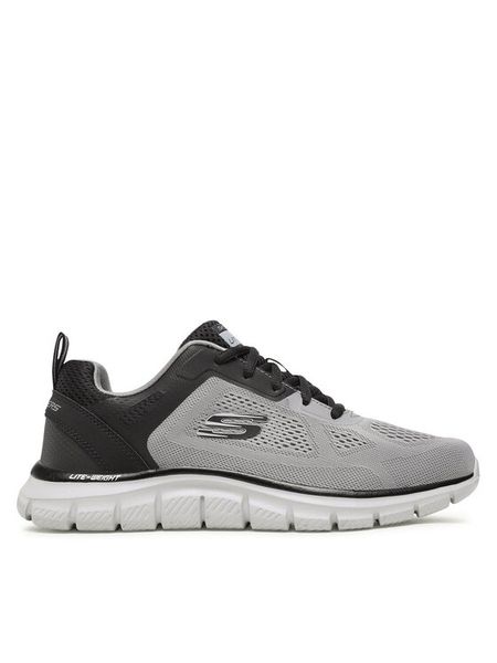 Skechers Sneakersy Track Broader 232698/GYBK Szary. Szare buty sportowe casual Skechers, bez wzorów, z materiału, bez zapięcia. Za 199.99 zł.