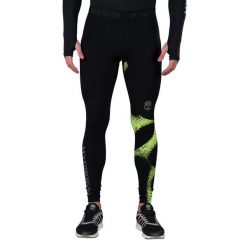 Legginsy do biegania męskie Hydrogen Spray Leggings. Czarne legginsy długie sportowe HYDROGEN, m, bez wzorów, do biegania. Za 359.00 zł.