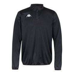 Bluza Kappa Tavole. Czarne bluzy Kappa, bez wzorów, z materiału, bez kaptura. W wyprzedaży za 121.50 zł.