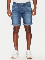 Guess Szorty jeansowe M5GD01 D5MZ2 Niebieski Regular Fit. Niebieskie szorty Guess, m, z aplikacjami, z bawełny. Za 269.99 zł.