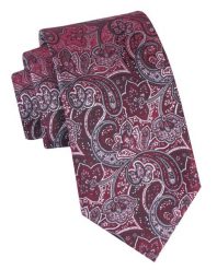 Klasyczny, Męski Krawat Alties - Odcienie Czerwieni, Wzór Orientalny. Czerwone krawaty i muchy Alties, bez wzorów, z tkaniny. Za 49.00 zł.