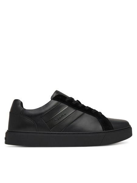Calvin Klein Sneakersy Classic Cupsole Laceup Tape Lth2 YM0YM01448 Czarny. Czarne buty sportowe casual CALVIN KLEIN, bez wzorów, ze skóry, bez zapięcia. Za 322.99 zł.