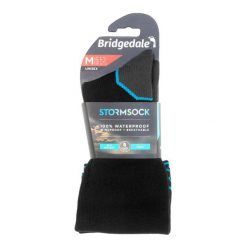 Skarpety wodoodporne Bridgedale StormSock Mid Knee - black/blue 36-39. Czarne skarpety Bridgedale, bez wzorów. Za 202.99 zł.