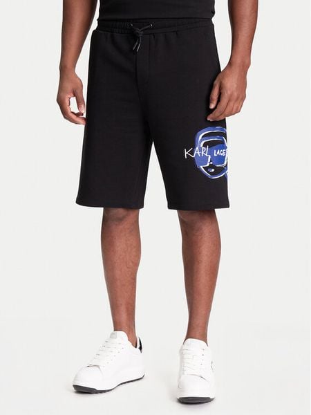 KARL LAGERFELD Szorty sportowe 705114 553904 Czarny Loose Fit. Czarne krótkie spodenki sportowe KARL LAGERFELD, m, bez wzorów, z bawełny. Za 569.99 zł.