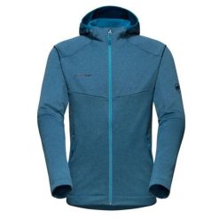 Bluza trekkingowa męska Mammut Nair. Niebieskie bluzy z kapturem Mammut, m, bez wzorów, z elastanu, z kapturem. Za 491.70 zł.