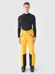 4F Spodnie narciarskie z szelkami membrana Dermizax 20000 męskie - żółte XL. Żółte spodnie narciarskie i snowboardowe 4F, l, bez wzorów, z dzianiny, narciarskie, Dermizax. W wyprzedaży za 499.99 zł.