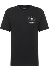 Męski T-Shirt Mustang Style Alex Black 1018308 4142. Czarne t-shirty Mustang, m, bez wzorów, bez kołnierzyka, bez ramiączek. Za 79.99 zł.