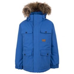 Trespass Upsider - Męska kurtka przeciwdeszczowa Tp50 niebieska. Niebieskie kurtki przeciwdeszczowe Trespass, m, bez wzorów, z puchu, bez kaptura. Za 368.99 zł.