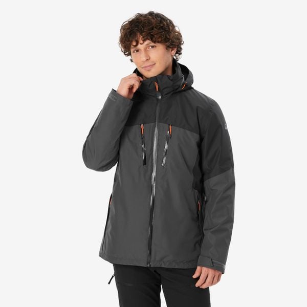 Kurtka turystyczna męska zimowa Quechua MH500 mountain -10°C wodoodporna. Czarne kurtki QUECHUA, na zimę, l, bez wzorów, z materiału, bez kaptura. Za 379.99 zł.