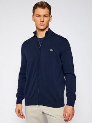 Lacoste Bluza AH1957 Granatowy Classic Fit. Niebieskie bluzy LACOSTE, m, bez wzorów, z bawełny, bez kaptura. Za 699.99 zł.