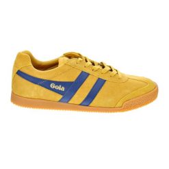 Buty do chodzenia męskie Gola Harrier. Żółte buty sportowe casual Gola, bez wzorów, z materiału, bez zapięcia. Za 425.50 zł.