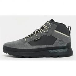 Buty trekkingowe męskie Timberland Field Trekker. Szare buty turystyczne Timberland, bez wzorów, z materiału, za kostkę, bez zapięcia, trekkingowe. Za 648.00 zł.