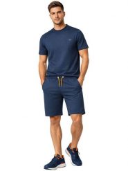 Geographical Norway Koszulka "Jirofar" w kolorze granatowym rozmiar: XXL. Niebieskie bezrękawniki Geographical Norway, xxl, bez wzorów, z bawełny, bez kołnierzyka, bez ramiączek. Za 60.99 zł.