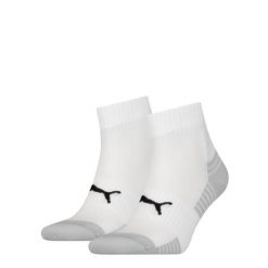 Zestaw 2 skarpetek Puma Sport Quarter z amortyzacją, kolor biały. Białe skarpety Puma, bez wzorów, z elastanu. Za 86.99 zł.