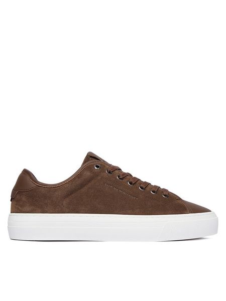 Tommy Hilfiger Sneakersy Premium Dress Leather Mix FM0FM05842 Brązowy. Brązowe buty sportowe casual Tommy Hilfiger, bez wzorów, ze skóry, bez zapięcia. Za 404.99 zł.