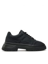 Guess Sneakersy Palermo Low FMFPLO ELE13 Czarny. Czarne buty sportowe casual Guess, z aplikacjami, ze skóry, bez zapięcia. Za 509.99 zł.