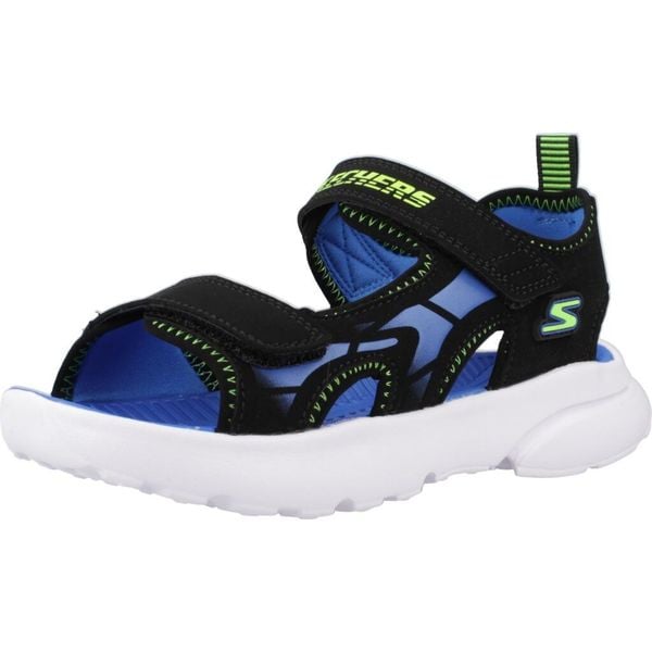 Sandały SKECHERS 406513L Czarny. Czarne sandały Skechers, z syntetyku, bez zapięcia. Za 179.99 zł.