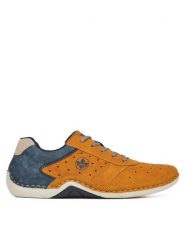 Rieker Sneakersy 07506-68 Brązowy. Brązowe buty sportowe casual Rieker, bez wzorów, ze skóry, bez zapięcia. Za 299.99 zł.