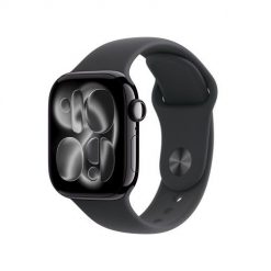 Zegarek Series 11 42mm Jet Black/pasek sportowy - M/L. Czarne zegarki smartwatch Apple, bez wzorów. Za 2,385.99 zł.