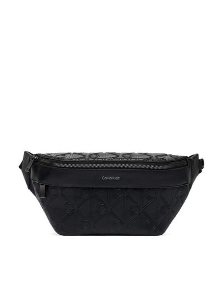 Calvin Klein Nerka Emblem Aop Deboss Waistbag LV04D3564G Czarny. Czarne saszetki i nerki CALVIN KLEIN, bez wzorów, ze skóry. Za 369.99 zł.
