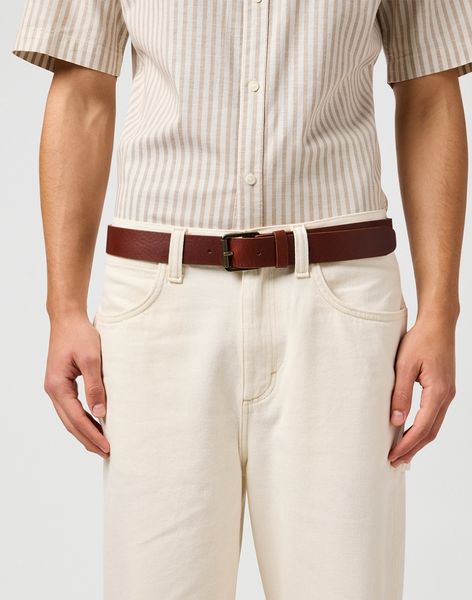 MESKI PASEK WRANGLER ROLLER BUCKLE BELT BROWN 112365270. Brązowe paski Wrangler, bez wzorów. Za 99.99 zł.