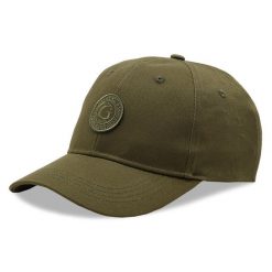 Czapka z daszkiem Guess. Zielone czapki z daszkiem Guess, z aplikacjami. Za 169.99 zł.