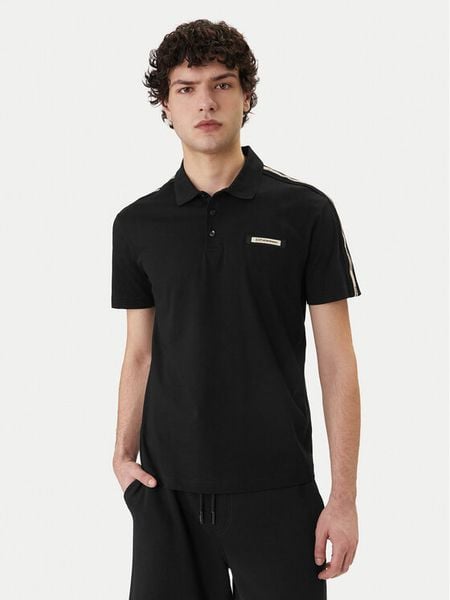 EA7 Emporio Armani Polo 7M001477 AF10375 UC001 Czarny Regular Fit. Czarne koszulki polo EA7 Emporio Armani, m, bez wzorów, z bawełny, bez kołnierzyka, bez ramiączek. Za 429.99 zł.