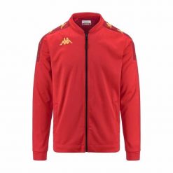 Kurtka z dresu Kappa Giullio. Czerwone kurtki Kappa, m, bez wzorów, z dresówki, bez kaptura. Za 248.50 zł.