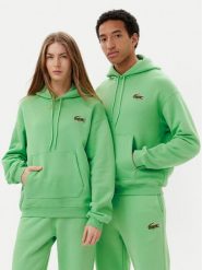 Lacoste Bluza SH2754 Zielony Relaxed Fit. Zielone bluzy LACOSTE, m, bez wzorów, z bawełny, bez kaptura. Za 399.99 zł.