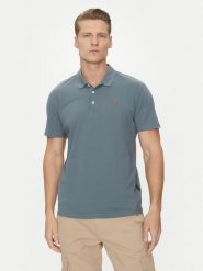 Napapijri Polo Ealis NP0A4H8B Niebieski Regular Fit. Szare koszulki polo Napapijri, m, bez wzorów, z bawełny, bez kołnierzyka, bez ramiączek. Za 179.99 zł.