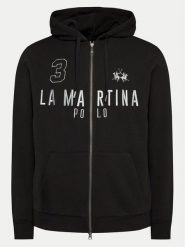 La Martina Bluza YMF305 FP568 Czarny Regular Fit. Czarne bluzy La Martina, m, bez wzorów, z bawełny, bez kaptura. Za 649.99 zł.