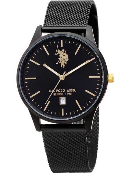U.S. Polo Assn. Zegarek kwarcowy w kolorze czarnym rozmiar: onesize. Czarne, analogowe zegarki U.S. Polo Assn., metalowe. Za 214.70 zł.