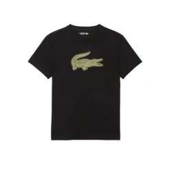 Koszulka Lacoste Sport Ultra Dry Logo. Czarne t-shirty sportowe LACOSTE, bez wzorów, bez ramiączek, tenisowe. Za 296.00 zł.