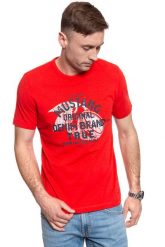 T-SHIRT MĘSKI MUSTANG Alex C Print 1009508 7130. T-shirty Mustang, m, bez wzorów, bez kołnierzyka, bez ramiączek. W wyprzedaży za 39.99 zł.
