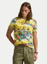 Polo Ralph Lauren T-Shirt 710963813001 Żółty Custom Slim Fit. Żółte koszulki polo Polo Ralph Lauren, l, bez wzorów, z bawełny, bez kołnierzyka, bez ramiączek. Za 289.99 zł.