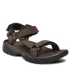 Sandały Teva. Brązowe sandały Teva, bez zapięcia. Za 489.99 zł.
