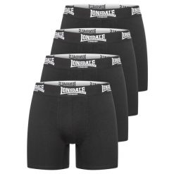 Bokserki Lonsdale West Challow (x4). Czarne bokserki Lonsdale, l, bez wzorów. Za 168.00 zł.