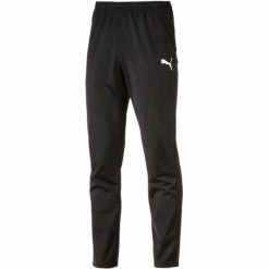 Spodnie sportowe męskie Puma Liga 655770-03. Czarne spodnie treningowe długie Puma, m, bez wzorów. Za 69.90 zł.