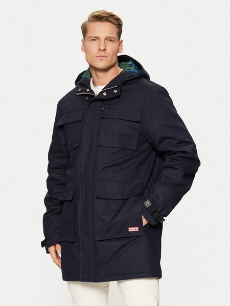 Hunter Kurtka zimowa HARM0002242 Granatowy Regular Fit. Niebieskie kurtki Hunter, na zimę, l, bez wzorów, z bawełny, bez kaptura. Za 609.00 zł.