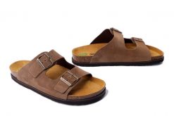 DR. BRINKMANN 600143-22 hellbraun, klapki profilaktyczne męskie. Brązowe klapki Dr. Brinkmann, ze skóry. Za 247.92 zł.