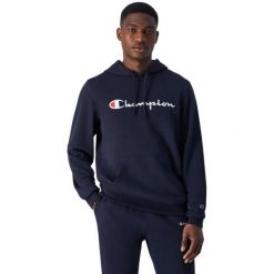 Męska Bluza Z Haftowanym Logo. Niebieskie bluzy z kapturem Champion, m, bez wzorów, z bawełny, z kapturem. Za 356.99 zł.