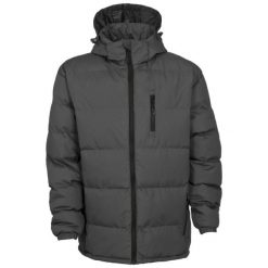 Kurtka Pikowana Męska. Szare kurtki Trespass, m, bez wzorów, z materiału, z kapturem. Za 190.99 zł.