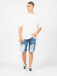 Xagon Man T-Shirt "Over" | P2308 2V6 3000 | Mężczyzna | Kremowy. Białe t-shirty Xagon, l, bez wzorów, ze lnu, bez kołnierzyka, bez ramiączek. W wyprzedaży za 199.00 zł.