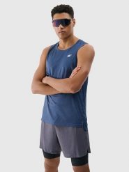 4F Top sportowy w kolorze niebieskim rozmiar: XL. Niebieskie t-shirty sportowe 4F, bez wzorów, z materiału, bez ramiączek, outdoorowe. Za 61.89 zł.