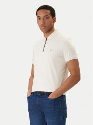 Tommy Hilfiger Polo MW0MW41613 Écru Regular Fit. Koszulki polo sportowe Tommy Hilfiger, m, bez wzorów, z bawełny, bez kołnierzyka, bez ramiączek. Za 449.99 zł.